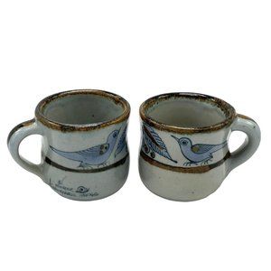 Vintage El Palomar Ken Edwards Tlaquepaque Mexico Tonala Pottery Mugs Signed
